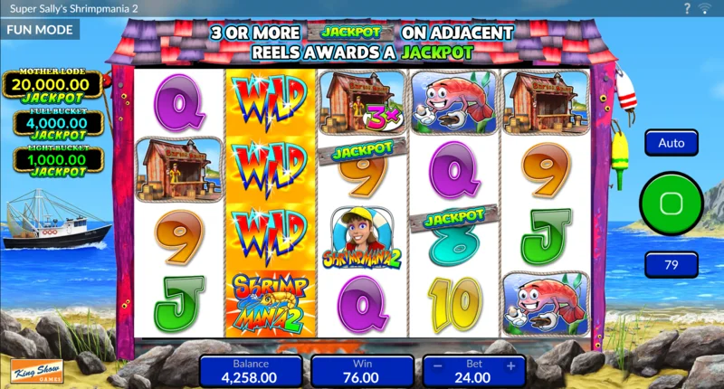 Super Sally's Shrimpmania 2 – Expanding Symbol har utvidet Wild-symbolet til å dekke hele hjulet